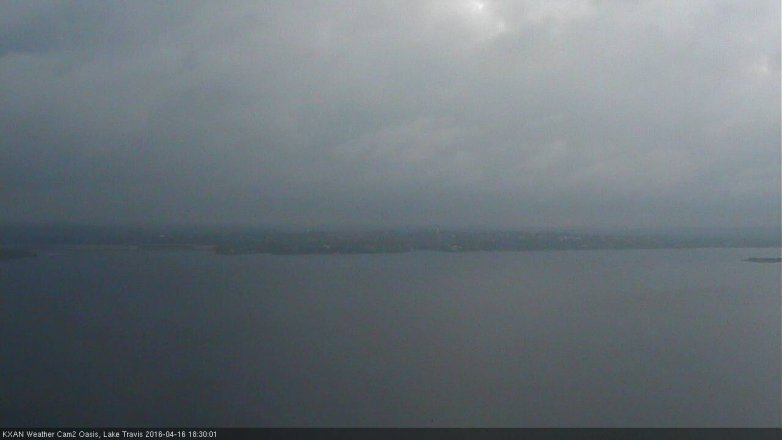 Lake Travis webcam, April 16, 2016 5:45 PM CT