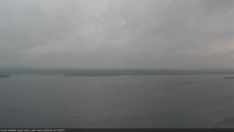 Lake Travis webcam, April 16, 2016 6:30 PM CT
