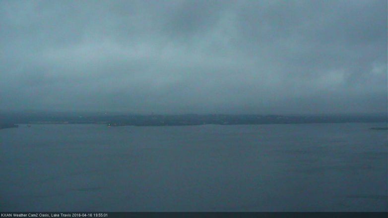 Lake Travis webcam, April 16, 2016 7:05 PM CT