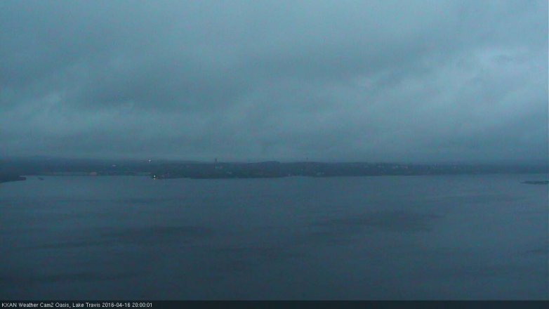 Lake Travis webcam, April 16, 2016 7:25 PM CT
