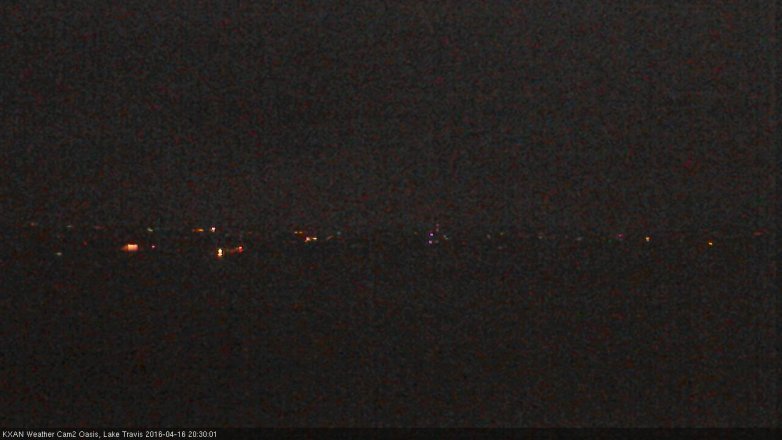 Lake Travis webcam, April 16, 2016 7:50 PM CT