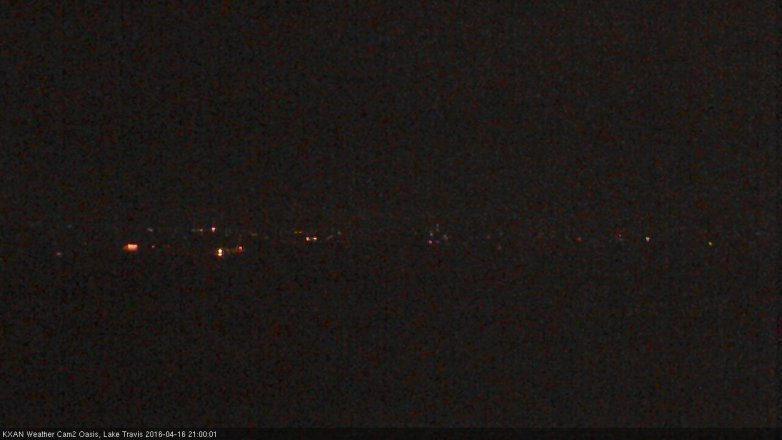 Lake Travis webcam, April 16, 2016 8:25 PM CT