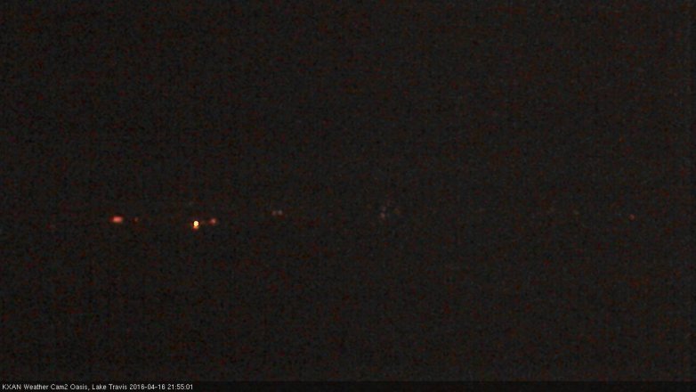 Lake Travis webcam, April 16, 2016 9:25 PM CT