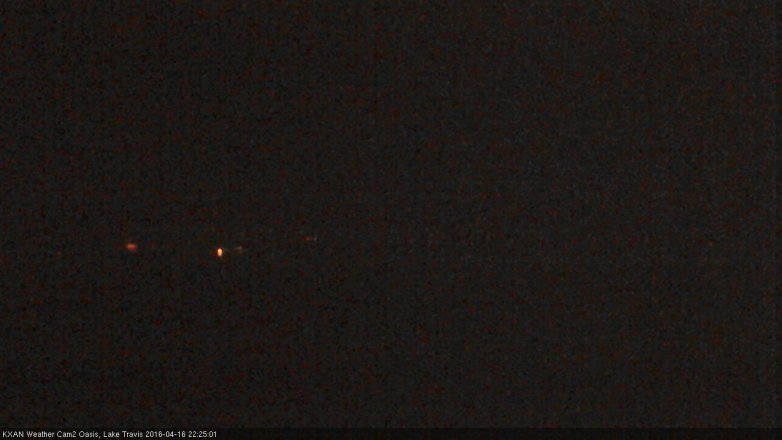 Lake Travis webcam, April 16, 2016 9:40 PM CT