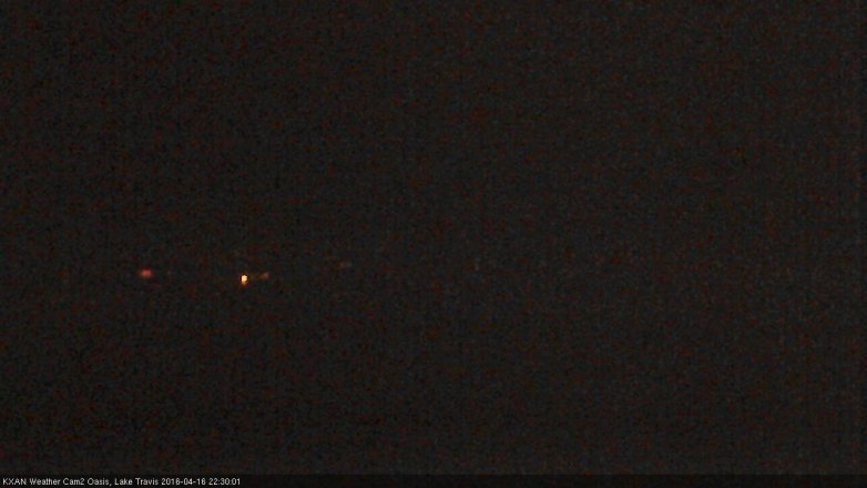 Lake Travis webcam, April 16, 2016 9:45 PM CT