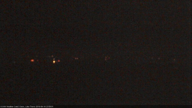 Lake Travis webcam, April 16, 2016 11:50 PM CT