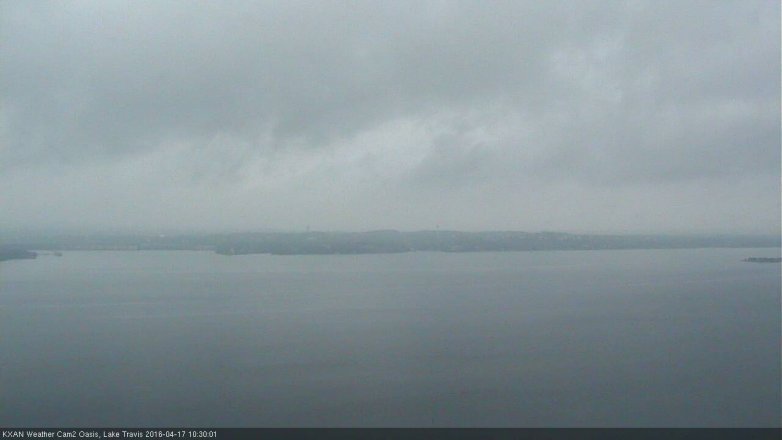 Lake Travis webcam, April 17, 2016 9:45 AM CT