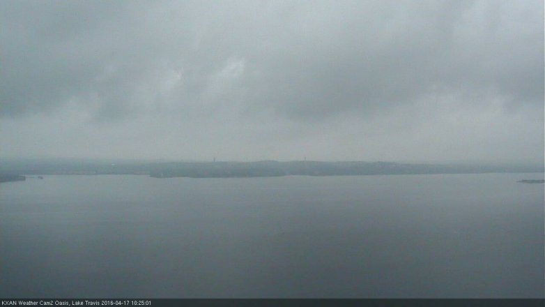 Lake Travis webcam, April 17, 2016 9:55 AM CT