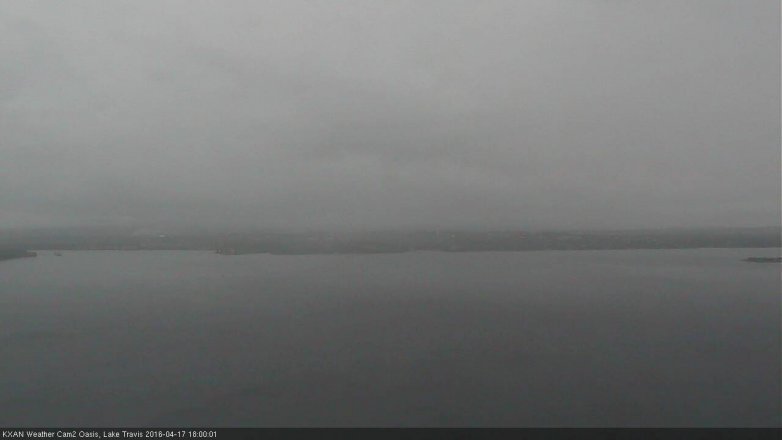 Lake Travis webcam, April 17, 2016 5:20 PM CT