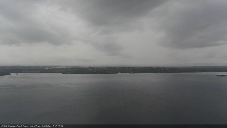 Lake Travis webcam, April 17, 2016 6:00 PM CT