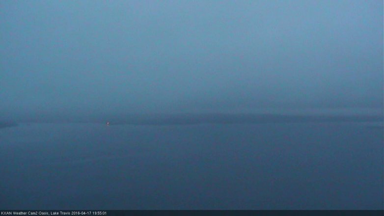 Lake Travis webcam, April 17, 2016 7:30 PM CT