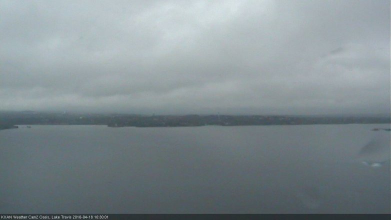 Lake Travis webcam, April 18, 2016 10:00 AM CT