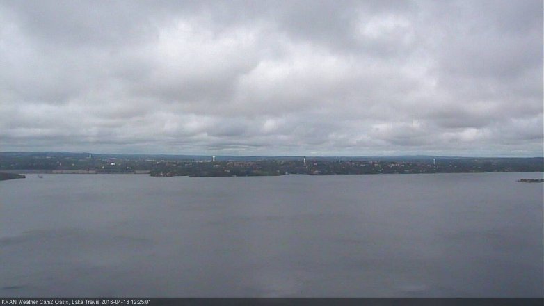 Lake Travis webcam, April 18, 2016 11:35 AM CT