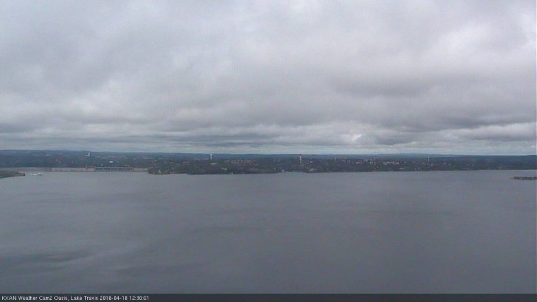 Lake Travis webcam, April 18, 2016 12:00 PM CT