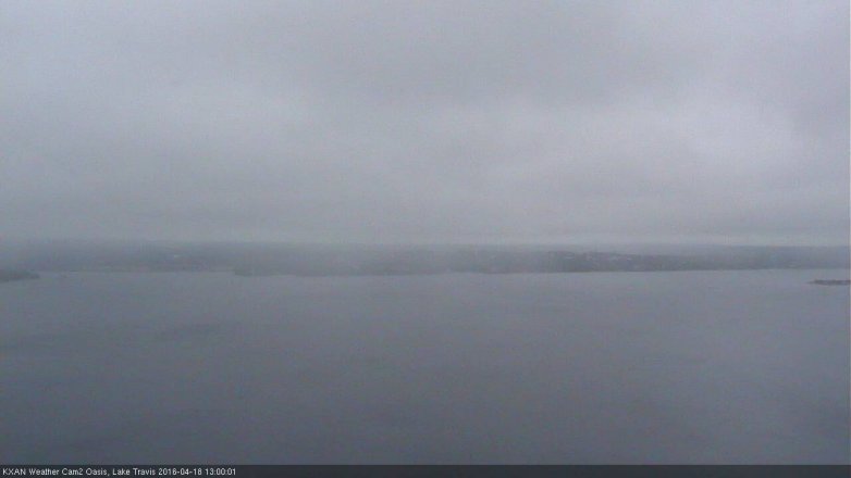 Lake Travis webcam, April 18, 2016 12:30 PM CT