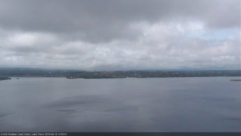 Lake Travis webcam, April 18, 2016 1:05 PM CT
