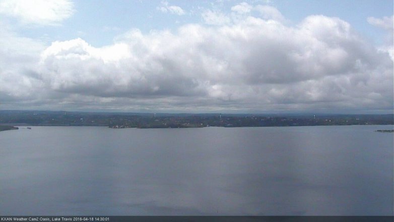 Lake Travis webcam, April 18, 2016 2:00 PM CT