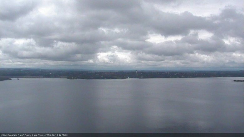Lake Travis webcam, April 18, 2016 2:10 PM CT