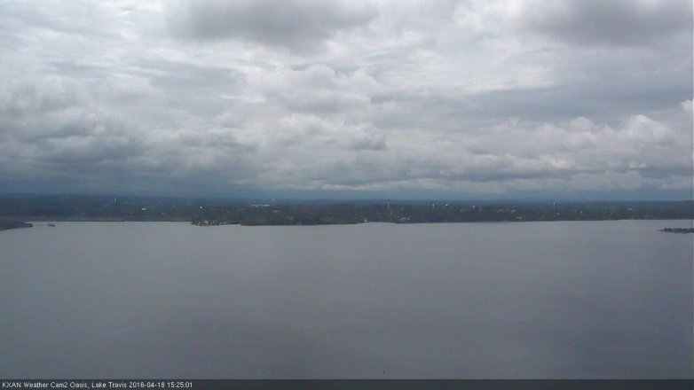 Lake Travis webcam, April 18, 2016 3:00 PM CT