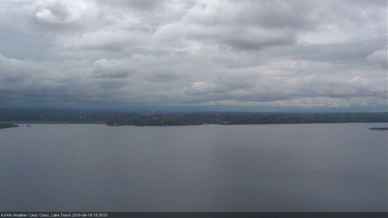 Lake Travis webcam, April 18, 2016 3:05 PM CT