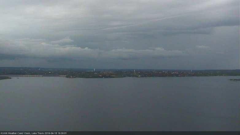 Lake Travis webcam, April 18, 2016 3:55 PM CT