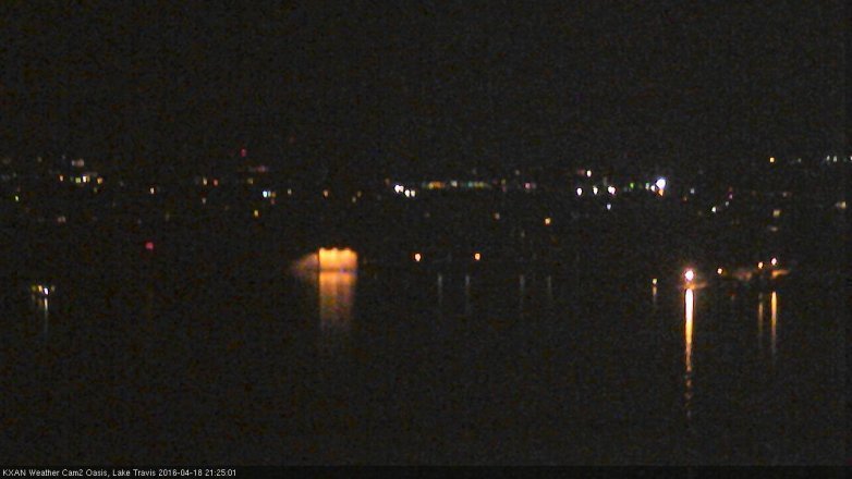 Lake Travis webcam, April 18, 2016 8:35 PM CT