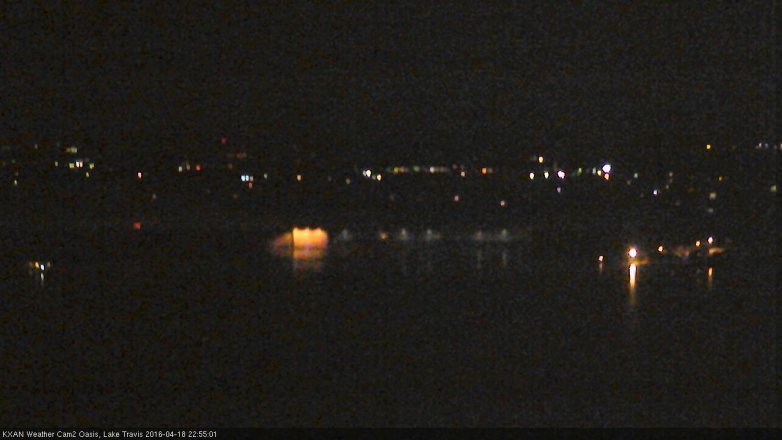 Lake Travis webcam, April 18, 2016 10:20 PM CT