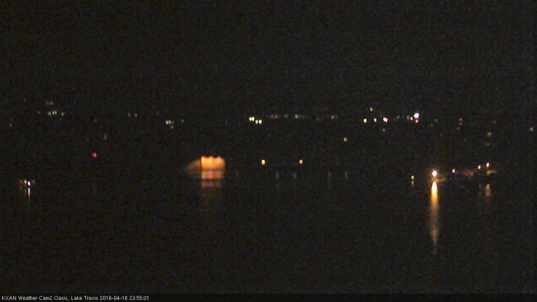 Lake Travis webcam, April 18, 2016 11:20 PM CT