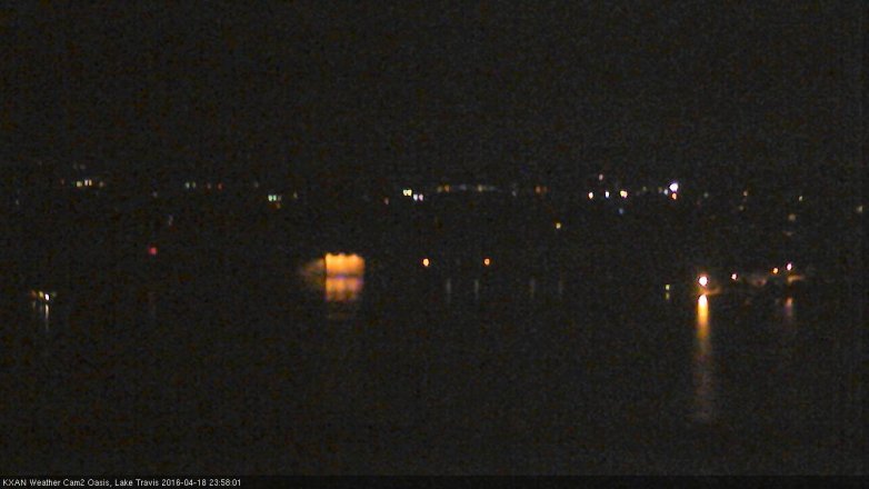 Lake Travis webcam, April 18, 2016 12:00 AM CT