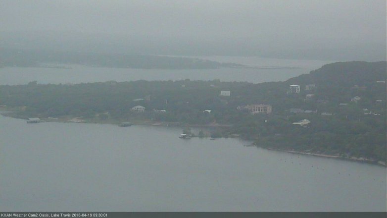 Lake Travis webcam, April 19, 2016 9:05 AM CT