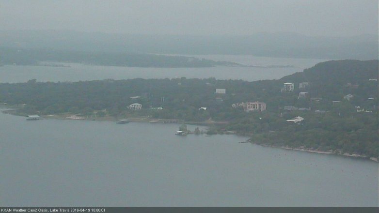 Lake Travis webcam, April 19, 2016 9:20 AM CT