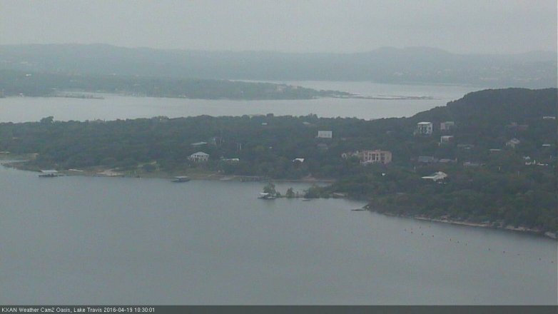 Lake Travis webcam, April 19, 2016 9:45 AM CT