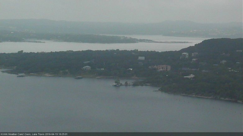 Lake Travis webcam, April 19, 2016 9:55 AM CT