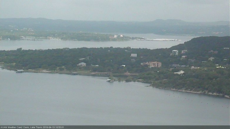 Lake Travis webcam, April 19, 2016 10:20 AM CT