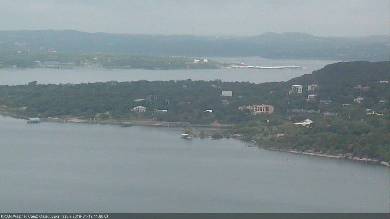 Lake Travis webcam, April 19, 2016 10:25 AM CT