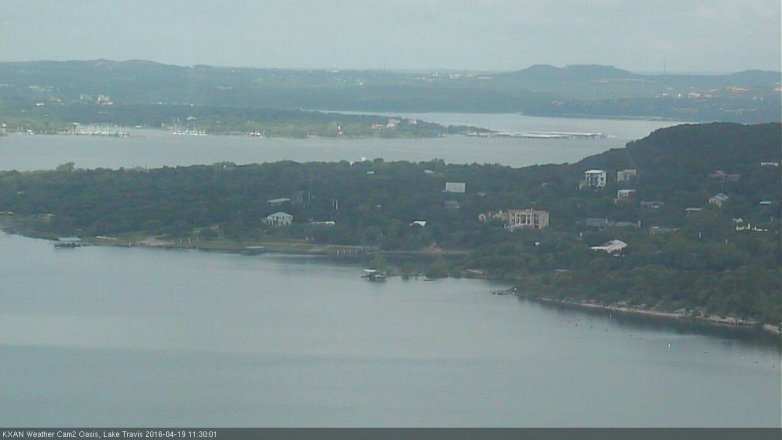 Lake Travis webcam, April 19, 2016 10:55 AM CT