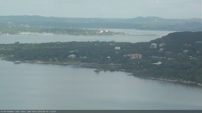Lake Travis webcam, April 19, 2016 11:00 AM CT