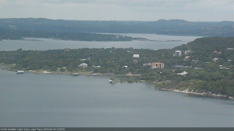 Lake Travis webcam, April 19, 2016 12:30 PM CT