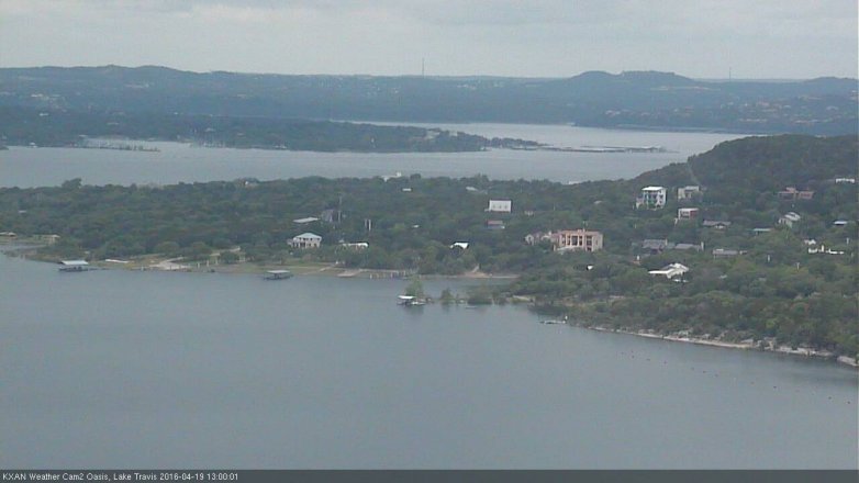 Lake Travis webcam, April 19, 2016 12:35 PM CT