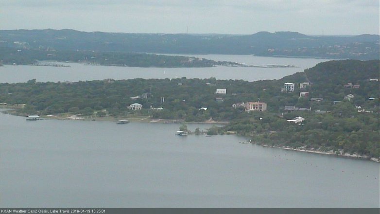 Lake Travis webcam, April 19, 2016 12:45 PM CT
