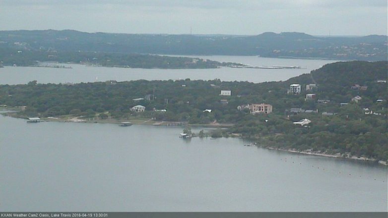 Lake Travis webcam, April 19, 2016 12:50 PM CT