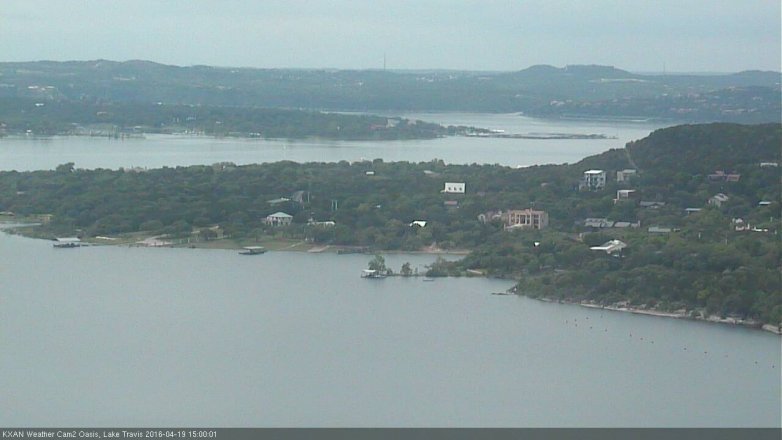 Lake Travis webcam, April 19, 2016 2:05 PM CT