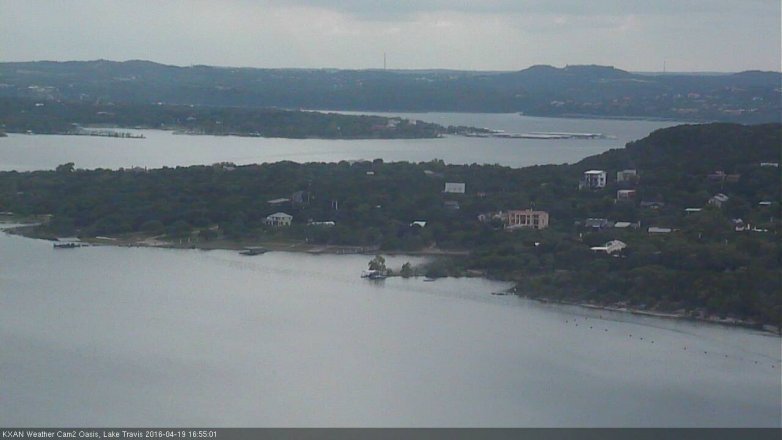 Lake Travis webcam, April 19, 2016 4:20 PM CT
