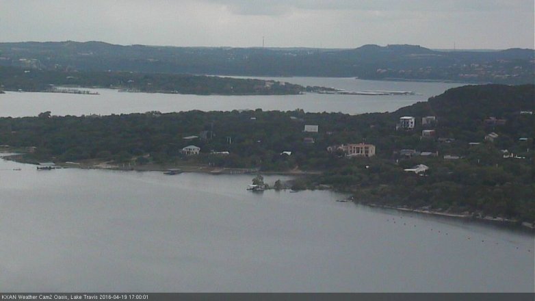 Lake Travis webcam, April 19, 2016 4:35 PM CT