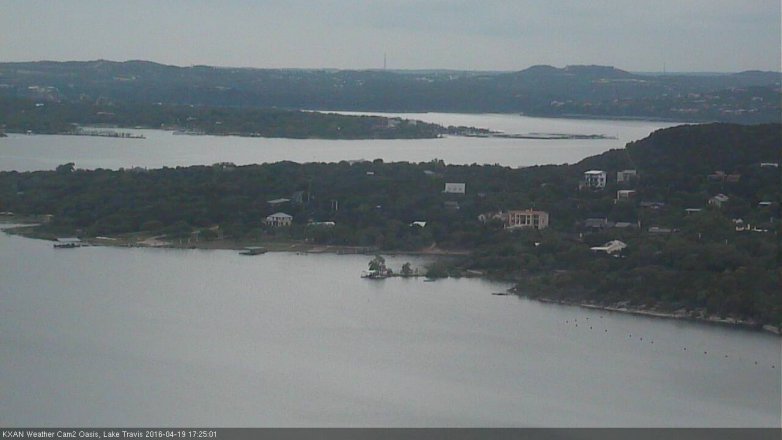Lake Travis webcam, April 19, 2016 4:40 PM CT