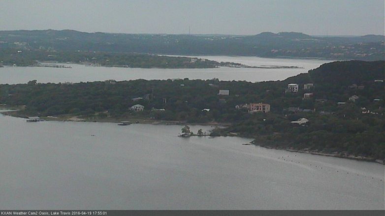 Lake Travis webcam, April 19, 2016 5:15 PM CT