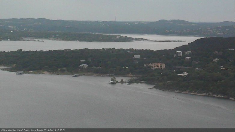 Lake Travis webcam, April 19, 2016 5:25 PM CT