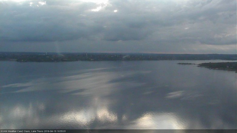 Lake Travis webcam, April 19, 2016 6:30 PM CT