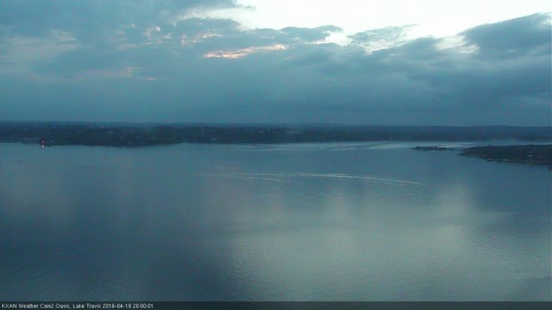 Lake Travis webcam, April 19, 2016 7:25 PM CT