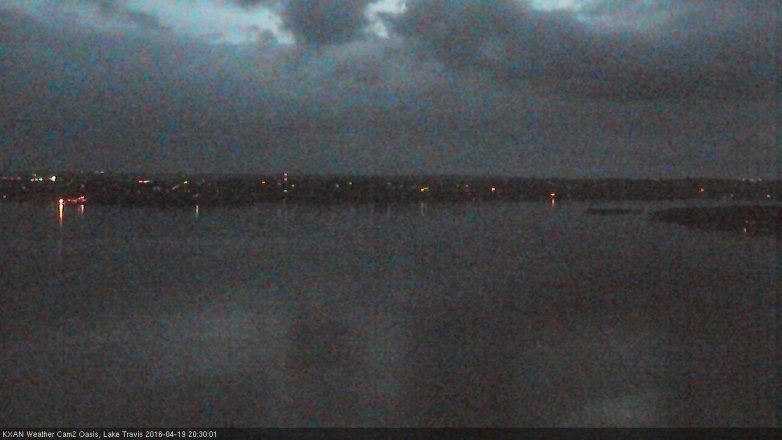Lake Travis webcam, April 19, 2016 8:00 PM CT